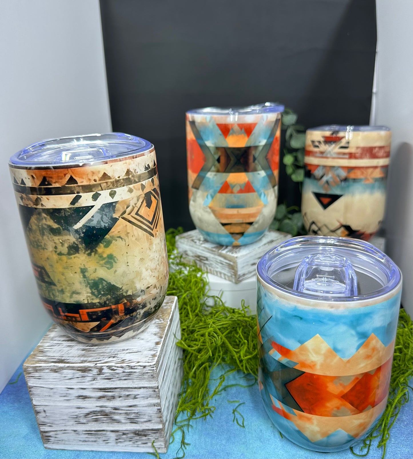 Aztec Rug 4 Wine Tumbler