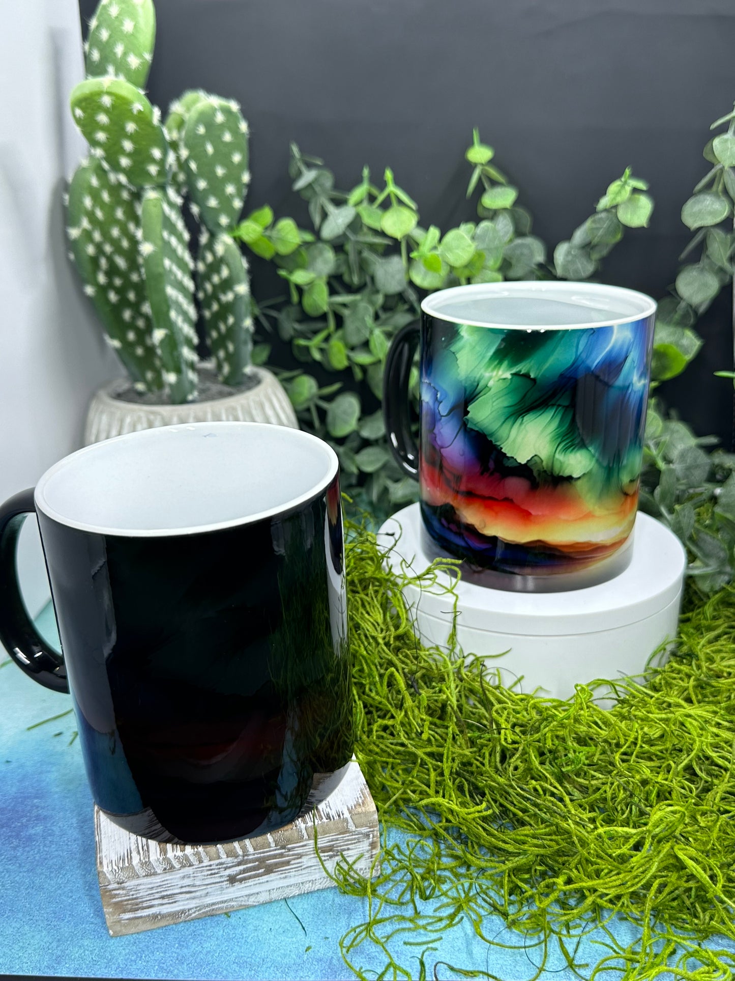 Black/Aurora Borealis Color Changing 12oz Mug
