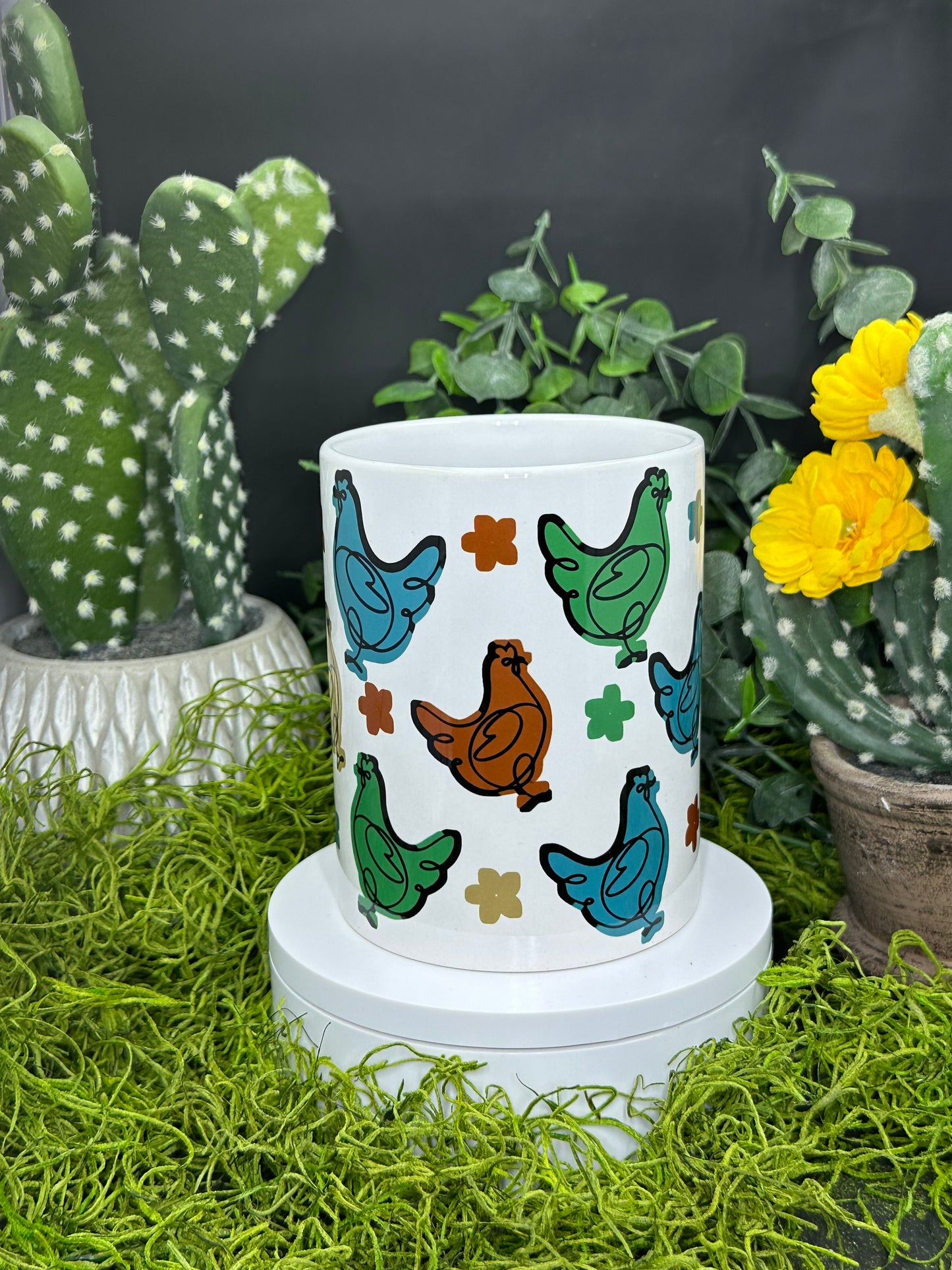 Colorful Chickens 15oz Mug