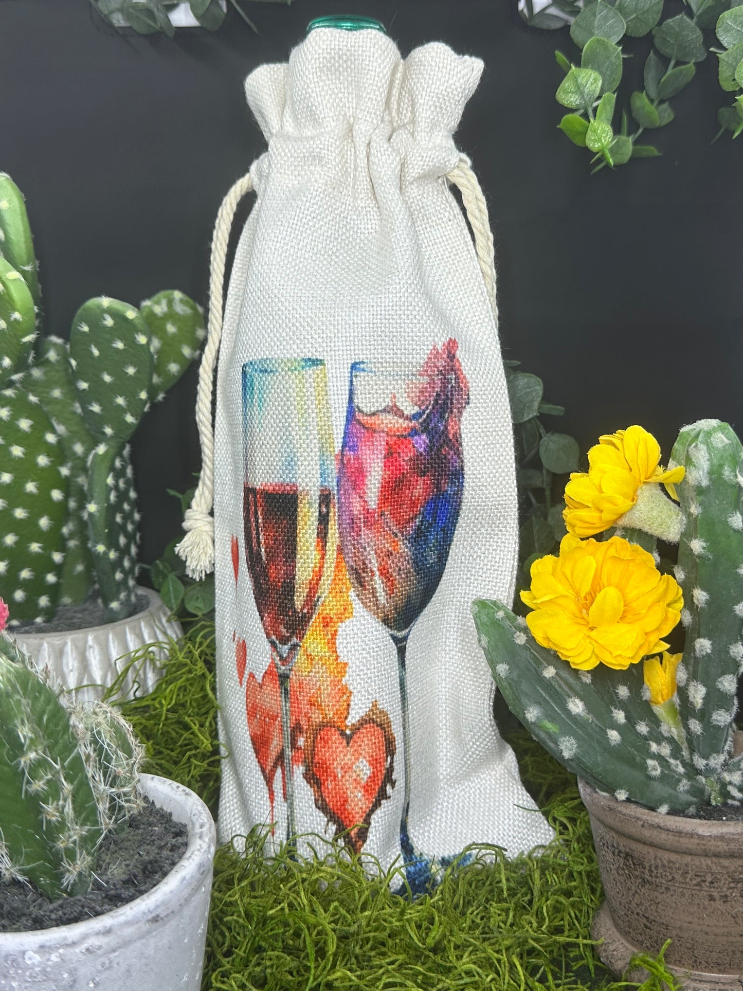 Wine Glasses Wine Bottle Bag
