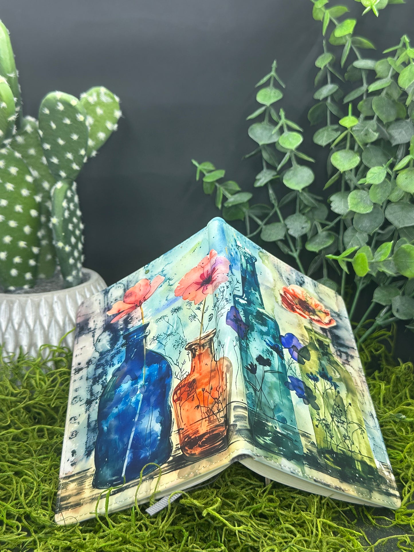 Bottled Flowers Pink Journal