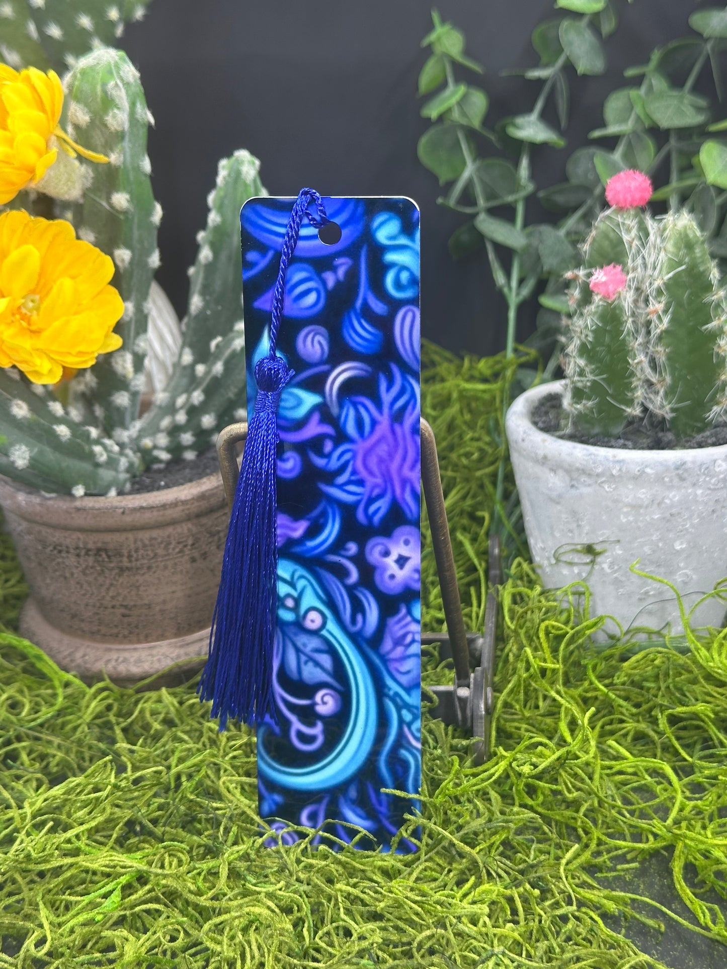 Teal/Purple Sugar Skull Tapered 22oz Tumbler