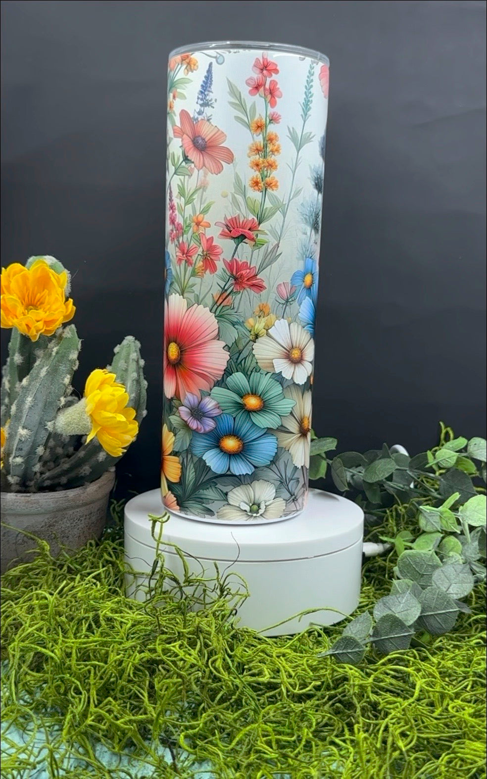 Colorful Wildflowers Skinny Tumbler
