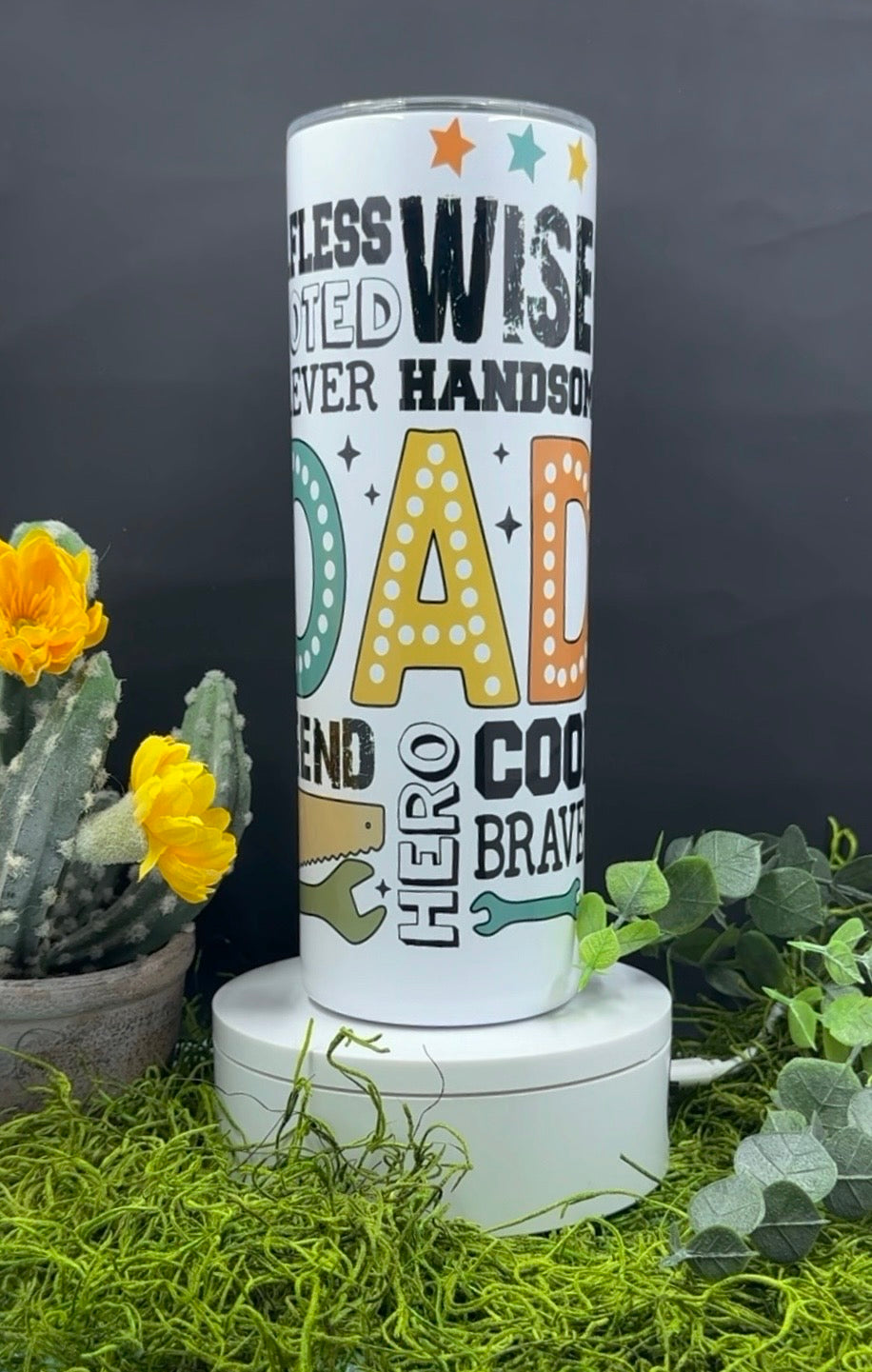Dad Hero Skinny Tumbler