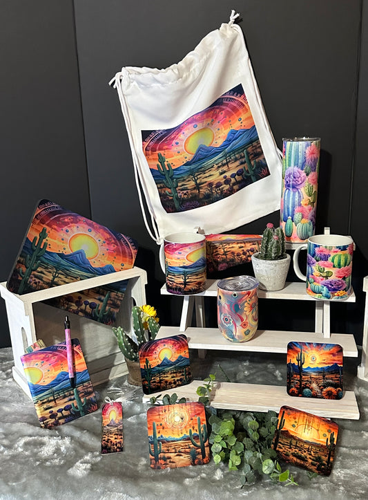 Boho Pastel Desert Sunrise