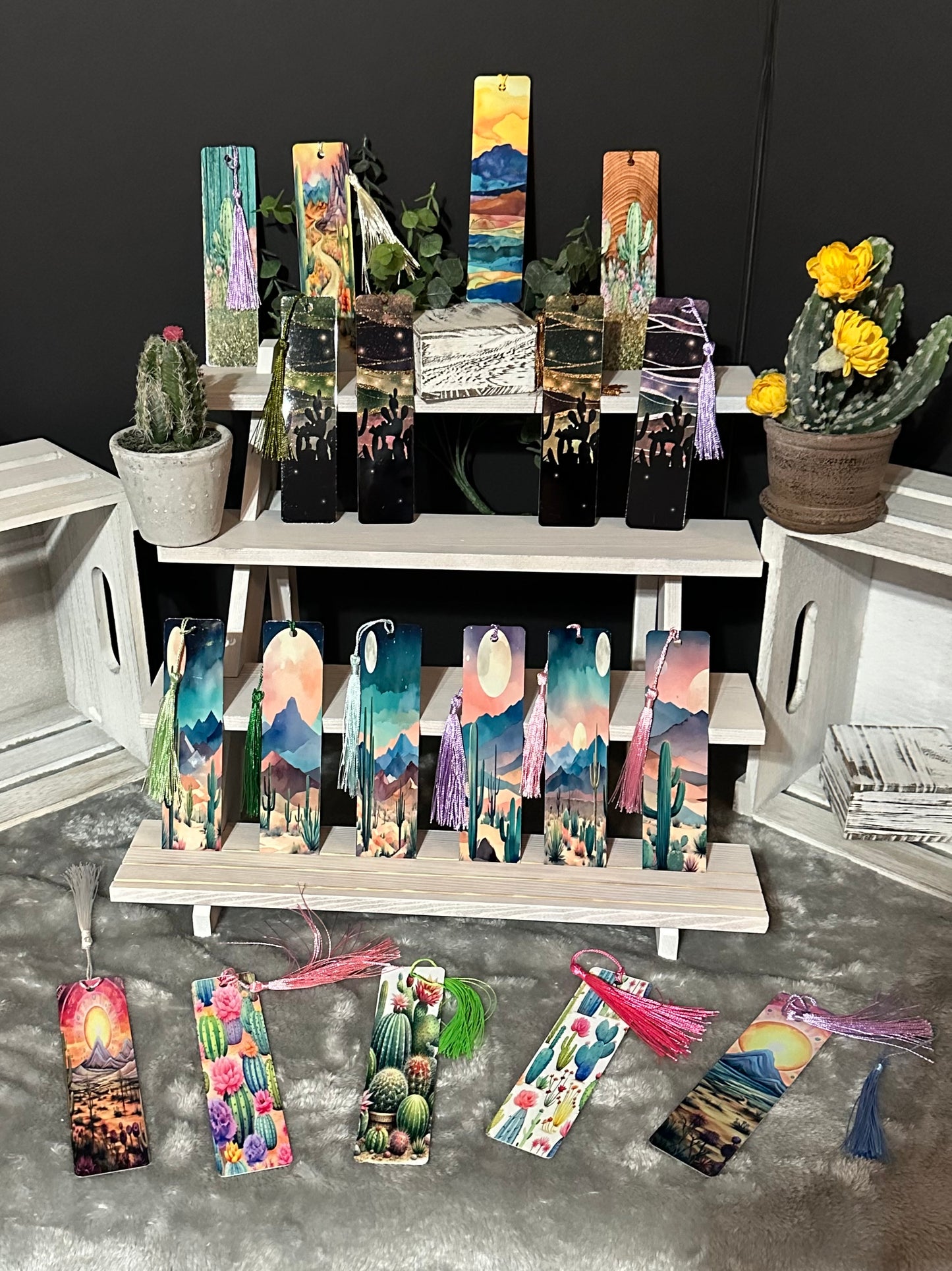 Watercolor Desert Bookmark