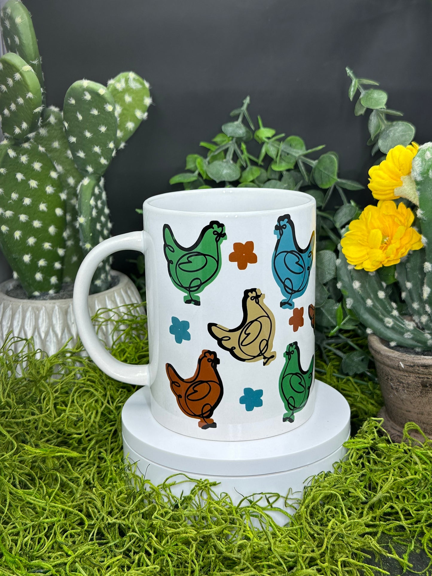 Colorful Chickens 15oz Mug