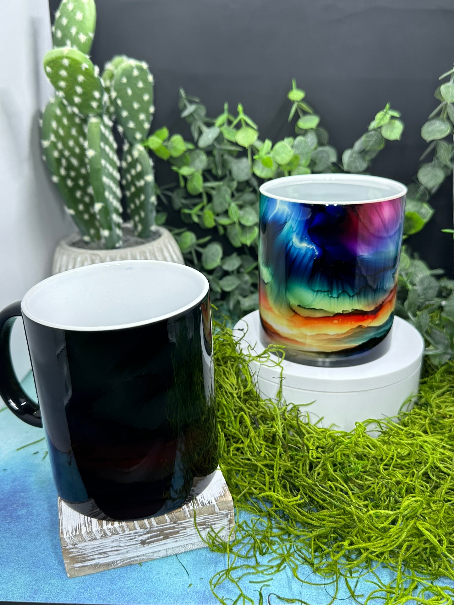 Black/Aurora Borealis Color Changing 12oz Mug