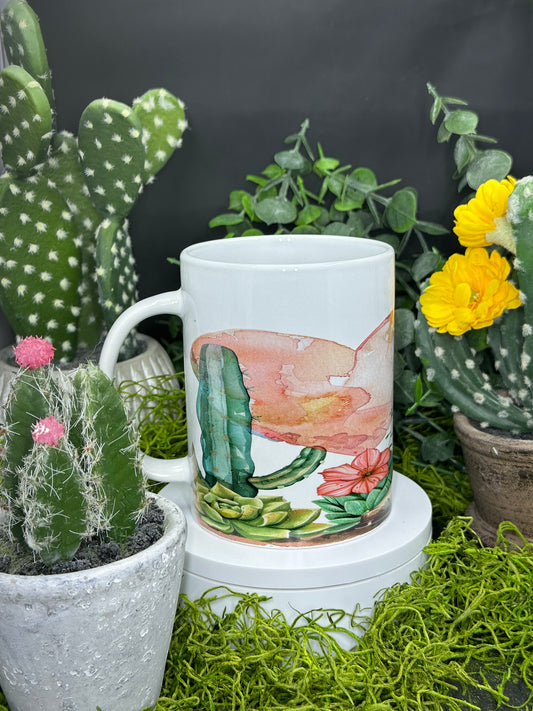 Cowboy Boot Cactus 15oz Mug