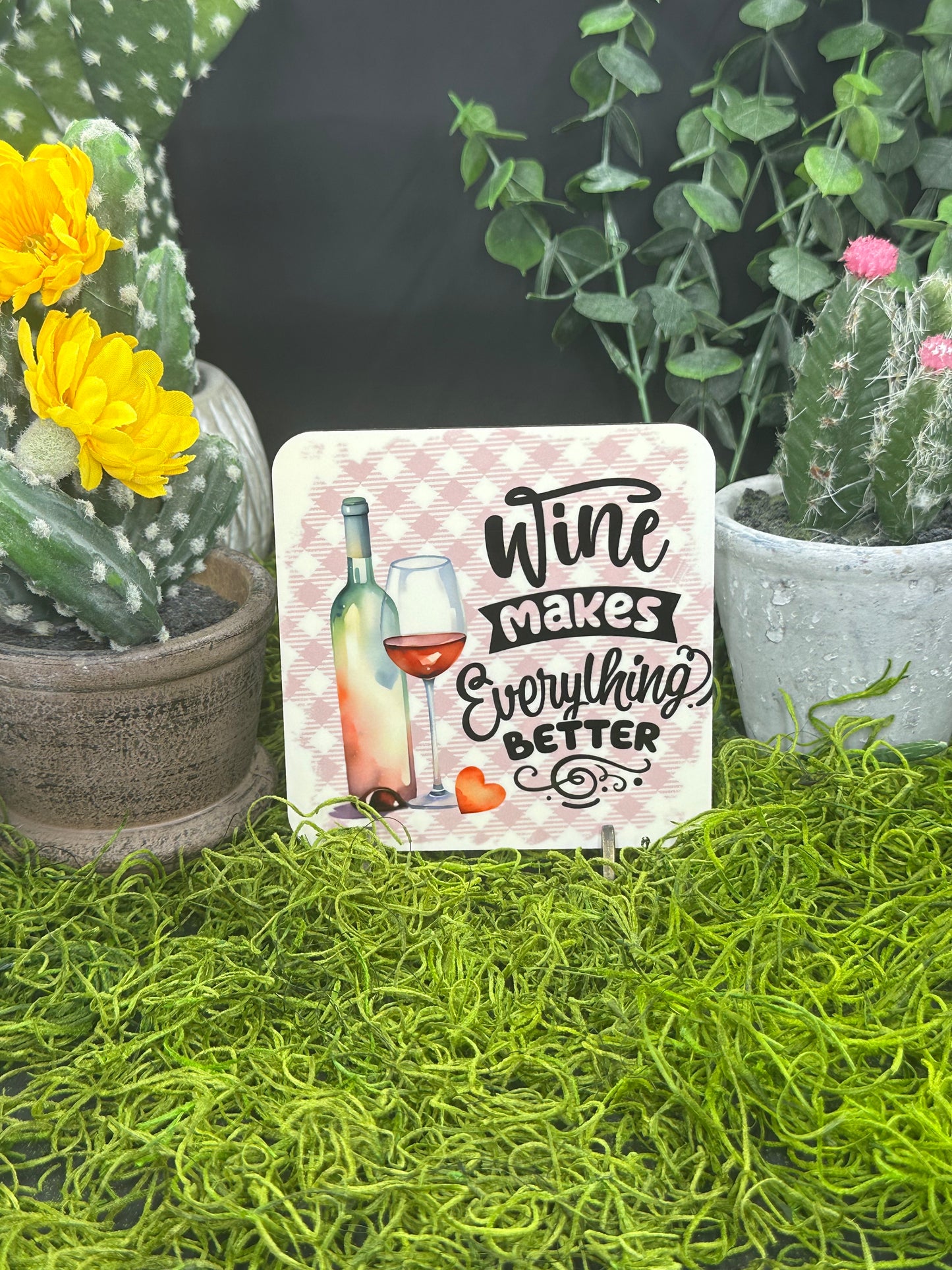 Wine Makes Better PDF, Square Coaster