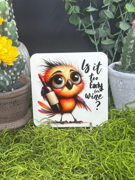 Wine Early PDF, Square Coaster