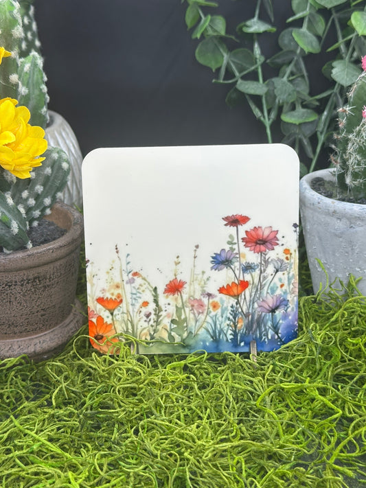 Wildflower Border #2 PDF, Square Coaster