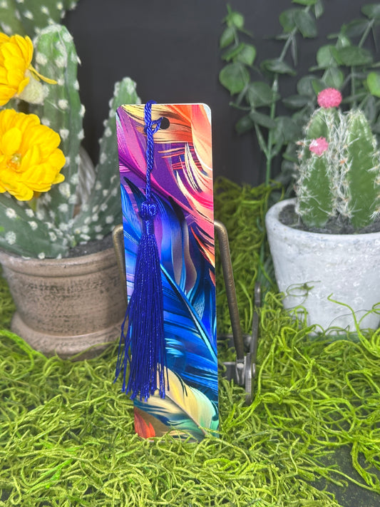 Colorful Feathers Bookmark