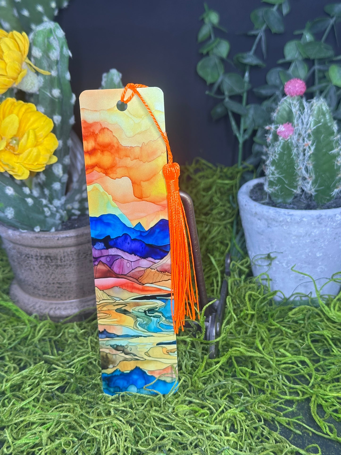 Watercolor Desert Bookmark