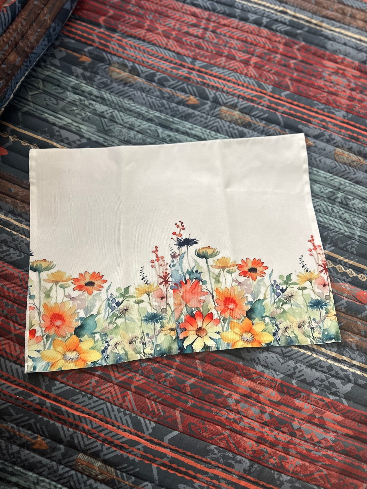 Wildflower Border Dish Towel