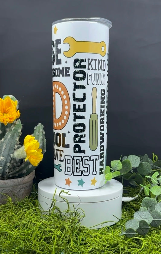 Dad Hero Skinny Tumbler