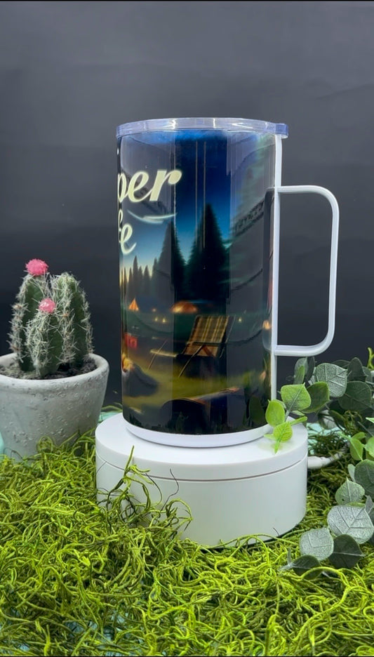 Camper Life Handled Tumbler
