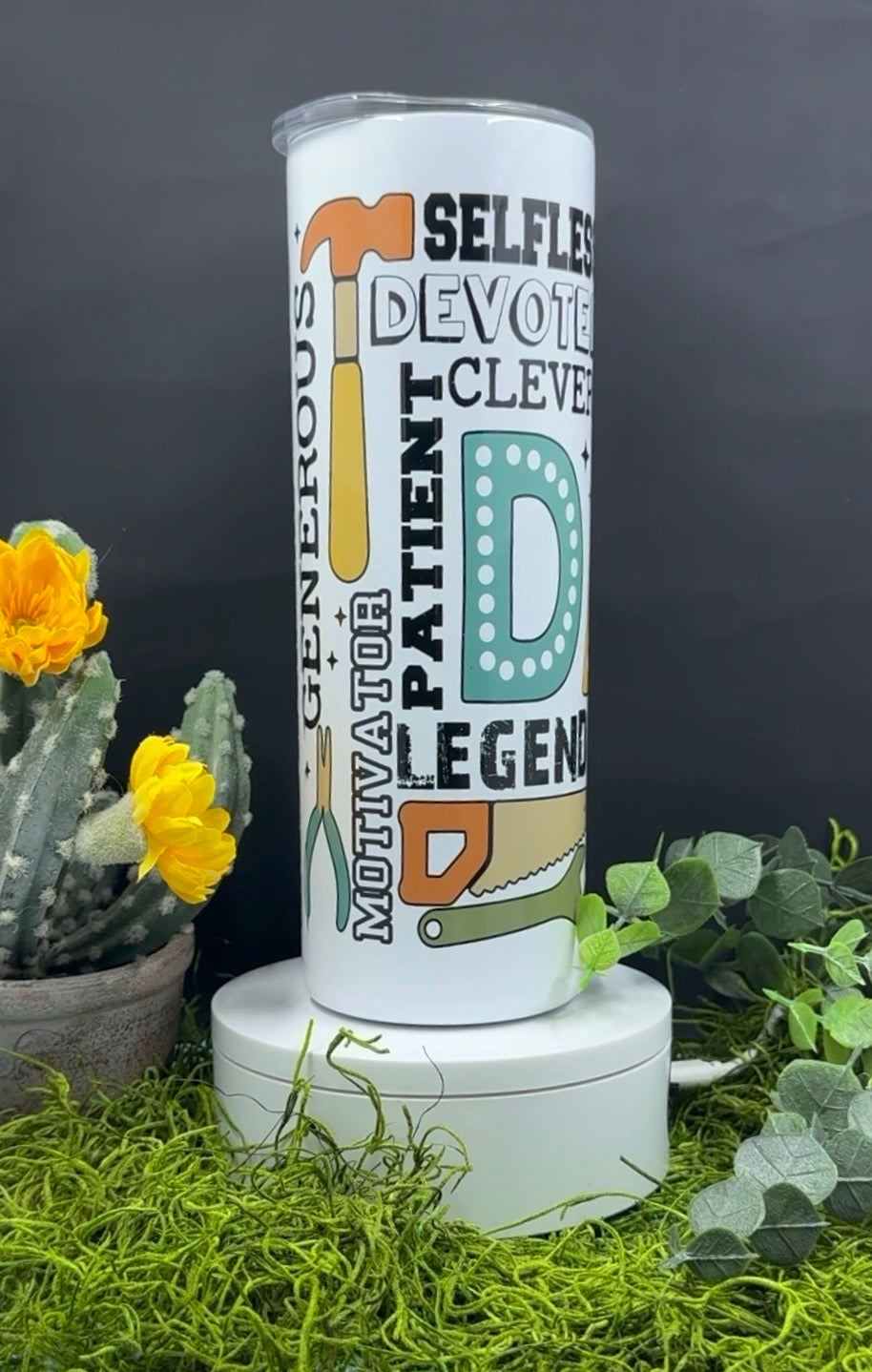 Dad Hero Skinny Tumbler