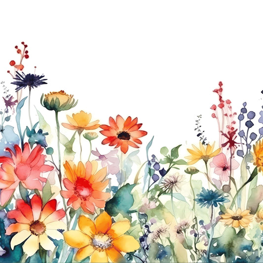 Watercolor Wildflowers Skinny Tumbler
