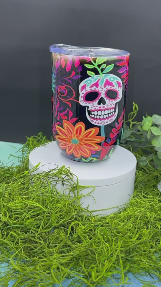 Sugar Skull on Black