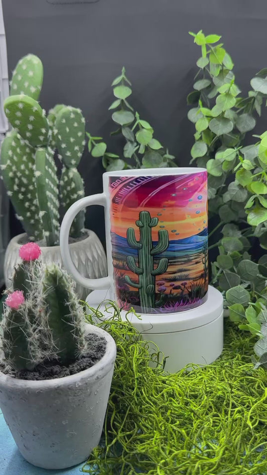 Boho Sunset Pink 15oz Mug